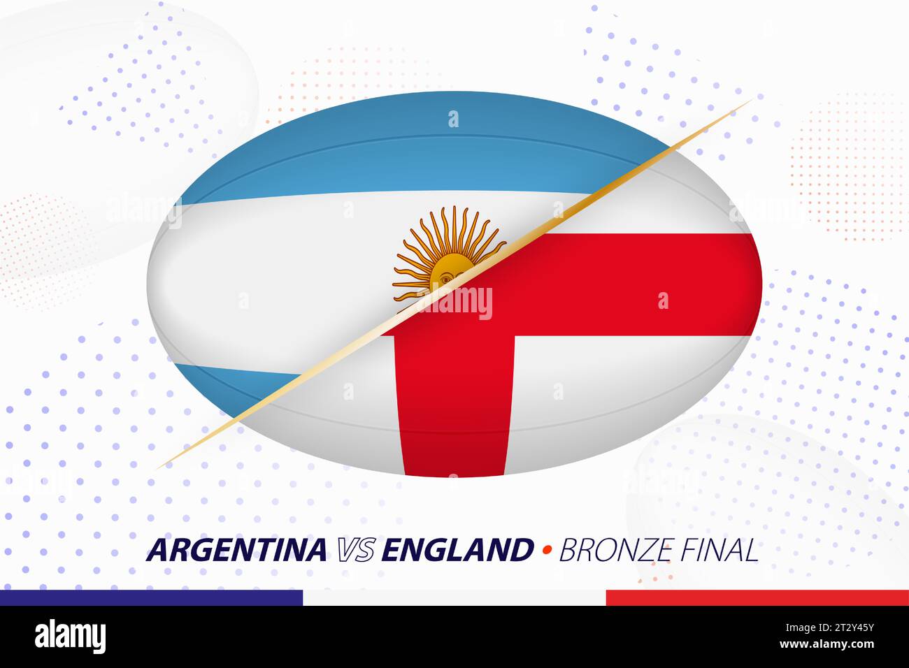 Rugby bronze final match between Argentina vs England, concept for ...