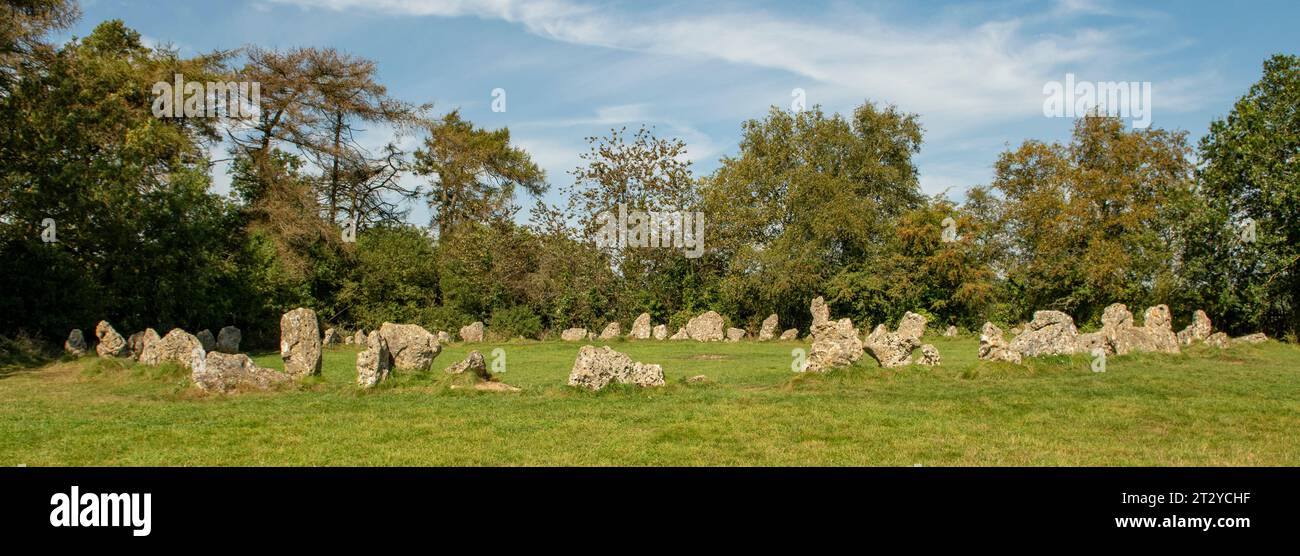 The King's Men, Rollright Stones, Little Rollright, Oxfordshire, England Stock Photo