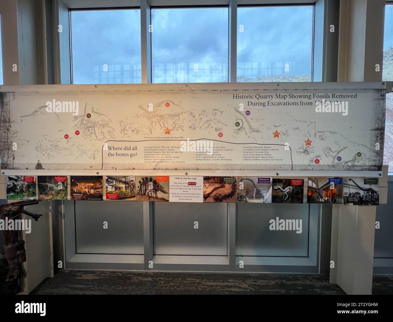 Vernal, UT USA June 7, 2023 An informational sign telling about the