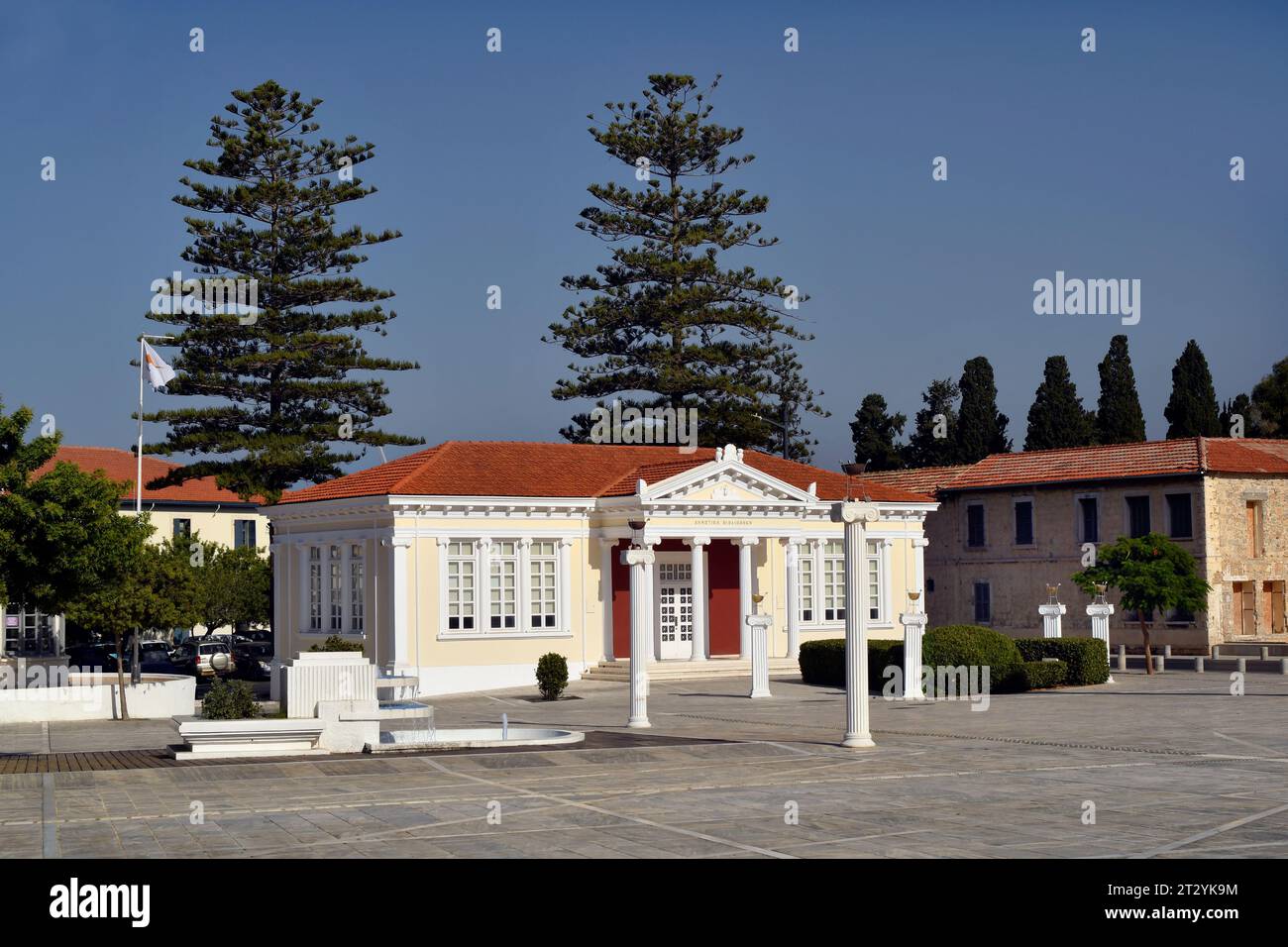 Paphos, Cyprus - September 27, 2023: Municipal gardens with Municipal ...