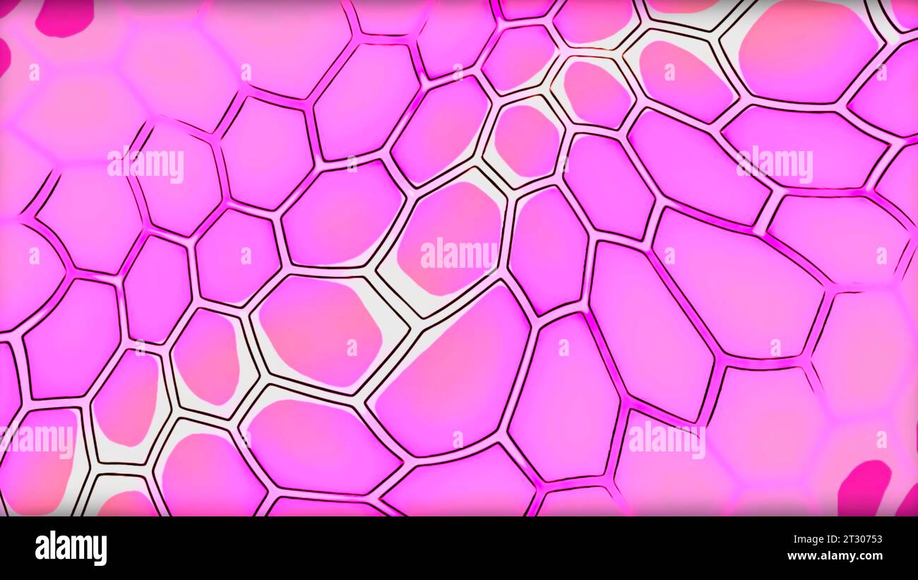 Abstract colorful snake scale pattern. Motion. Hexagonal stretching shapes on a colorful background. Stock Photo