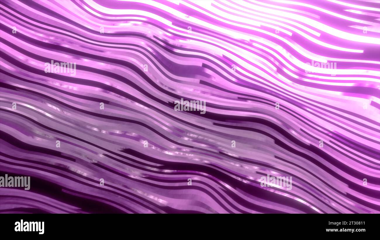 Bending wavy stripes moving fast. Motion. Glowing wave like lines