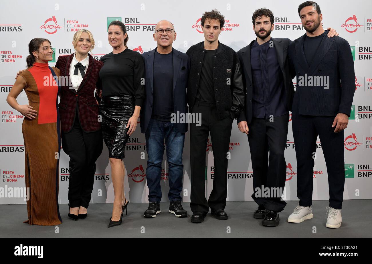 October 22, 2023, ROME, ITALY: (L-R) Italian actors Aurora Giovinazzo ...