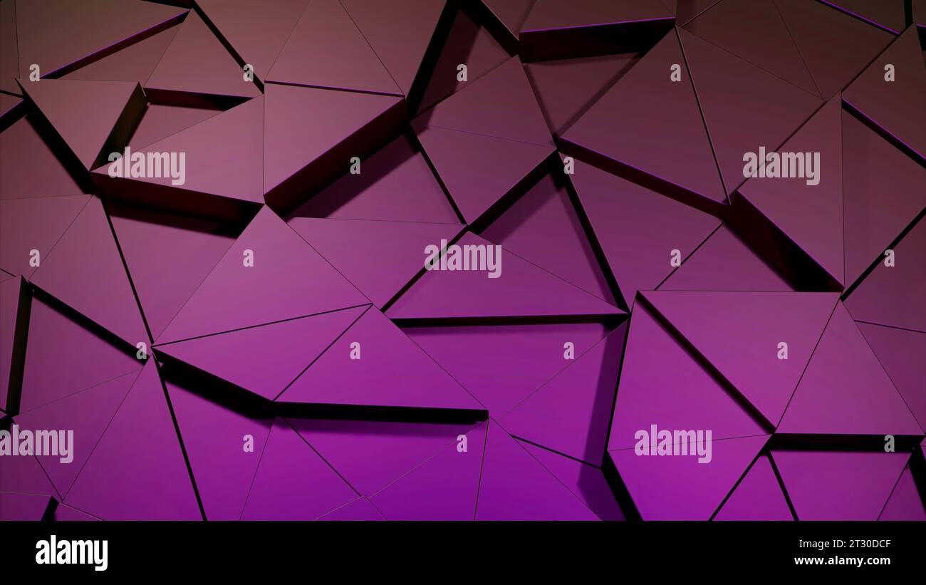 Purple triangular constructor. Design. Triangles made in computer ...