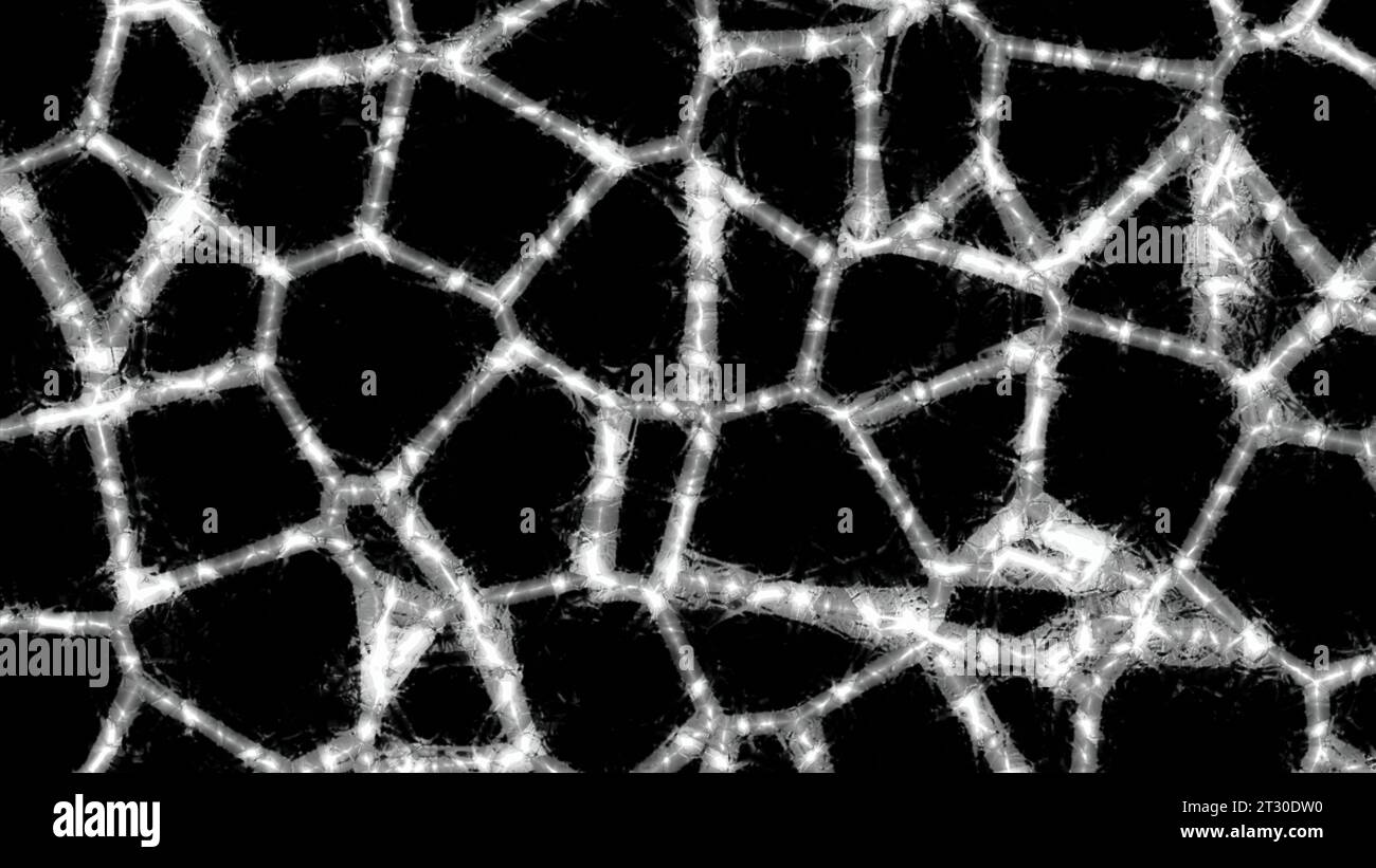 Repeating Cell Pattern Lines of glowing pattern with moving cells. Design. Changing cell ...