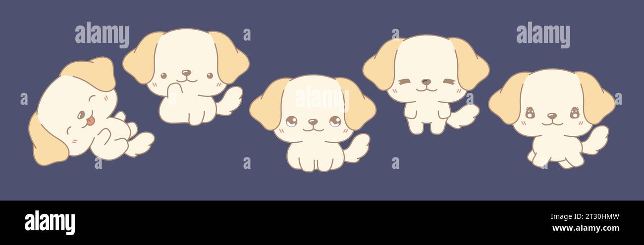 Collection of Vector Cartoon Labrador Retriever Labrador Retriever Dog ...