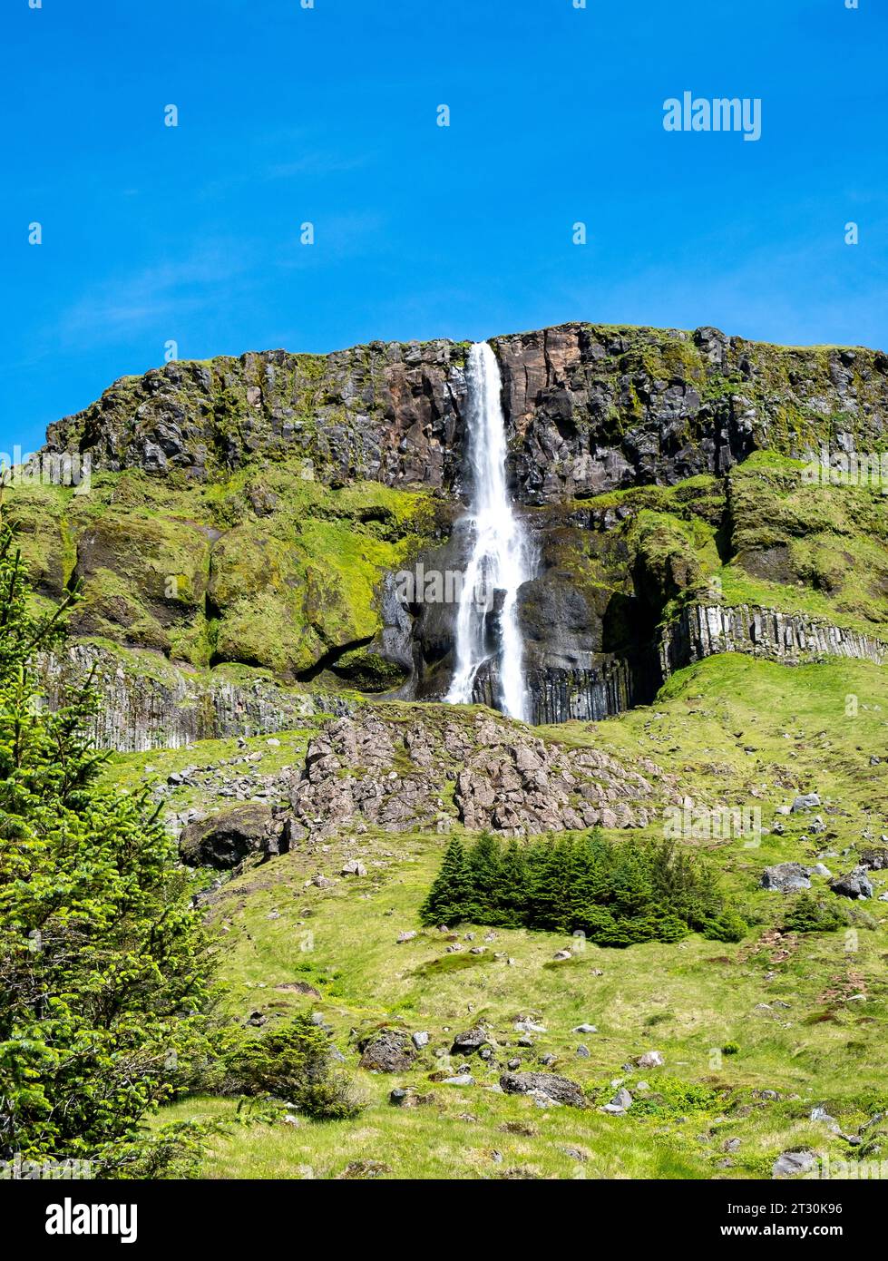 Bjarnarfoss waterfall located in the southern part of the snaefellsnes
