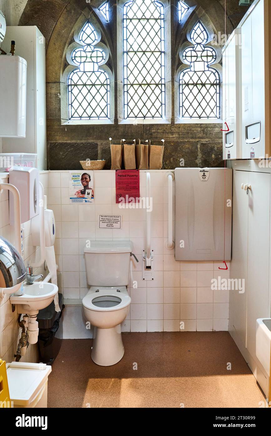 St Mary's Church toilet for use by congregation and visitors Stock