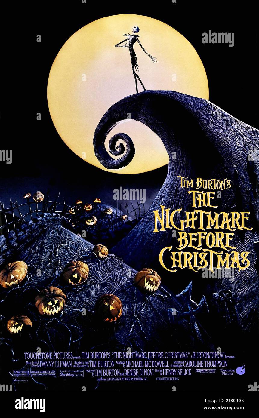 The Nightmare Before Christmas poster Stock Photo