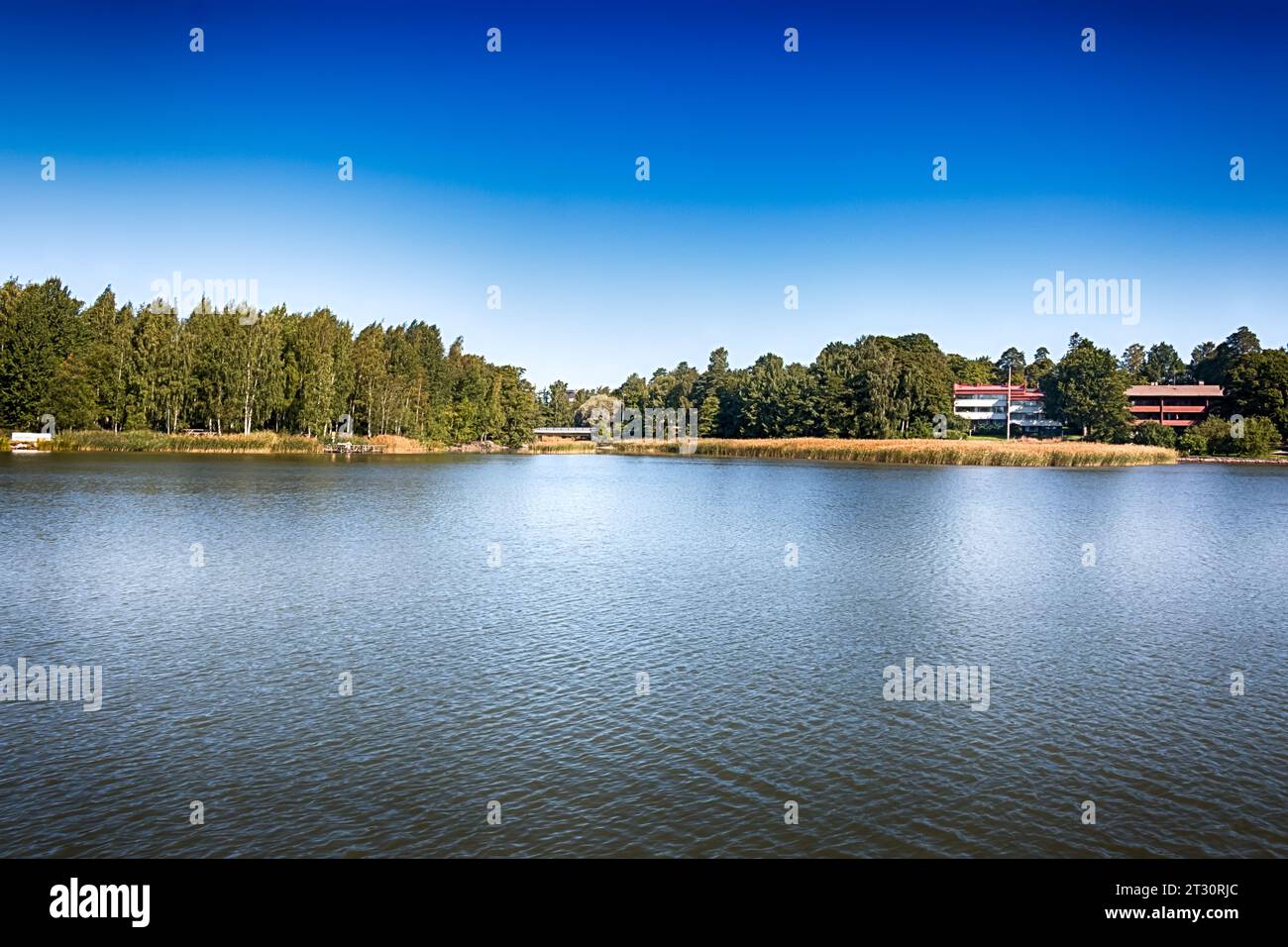 Beautiful archipelago around Helsinki, capital of Finland. HDR. Stock Photo