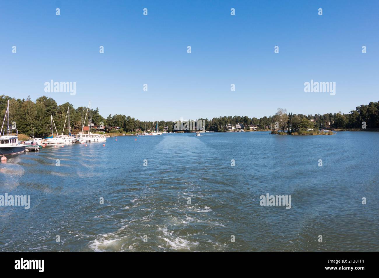 Beautiful archipelago around Helsinki, capital of Finland. Stock Photo