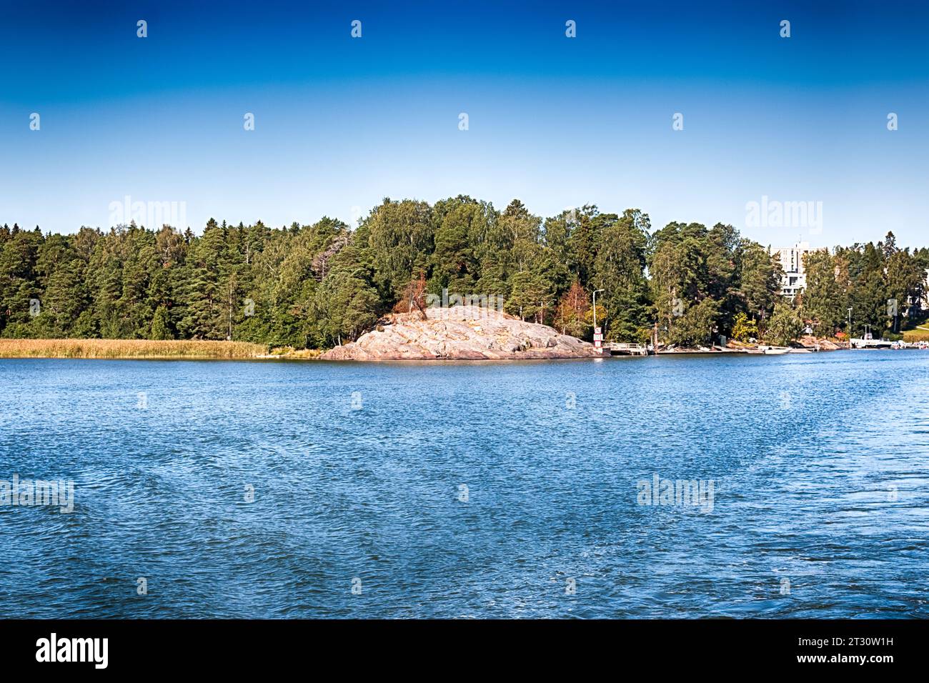 Beautiful archipelago around Helsinki, capital of Finland. HDR. Stock Photo