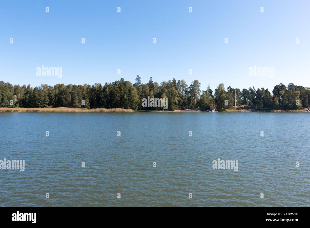 Beautiful archipelago around Helsinki, capital of Finland. Stock Photo