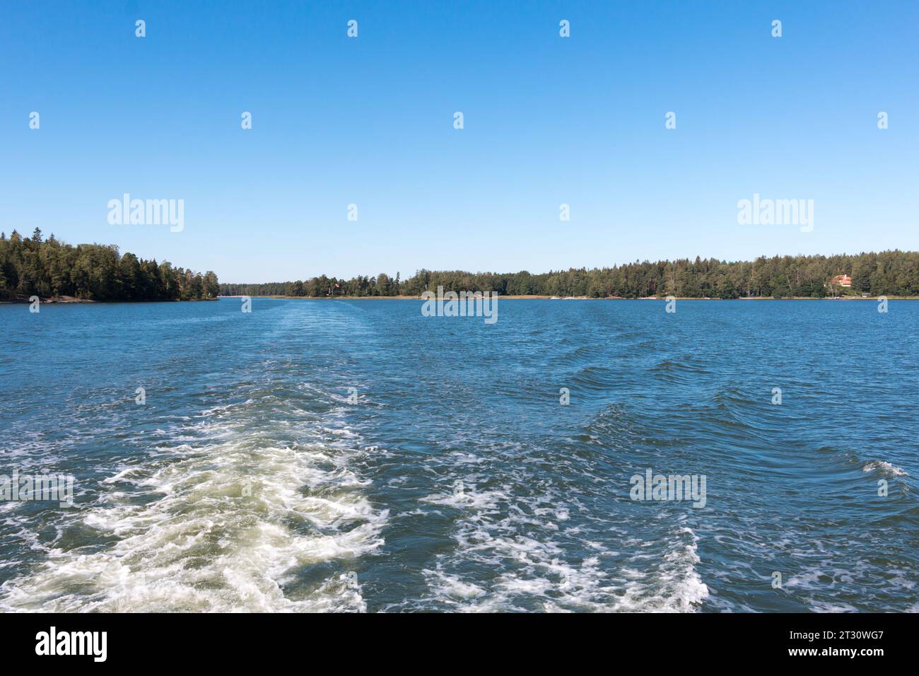 Beautiful archipelago around Helsinki, capital of Finland. Stock Photo