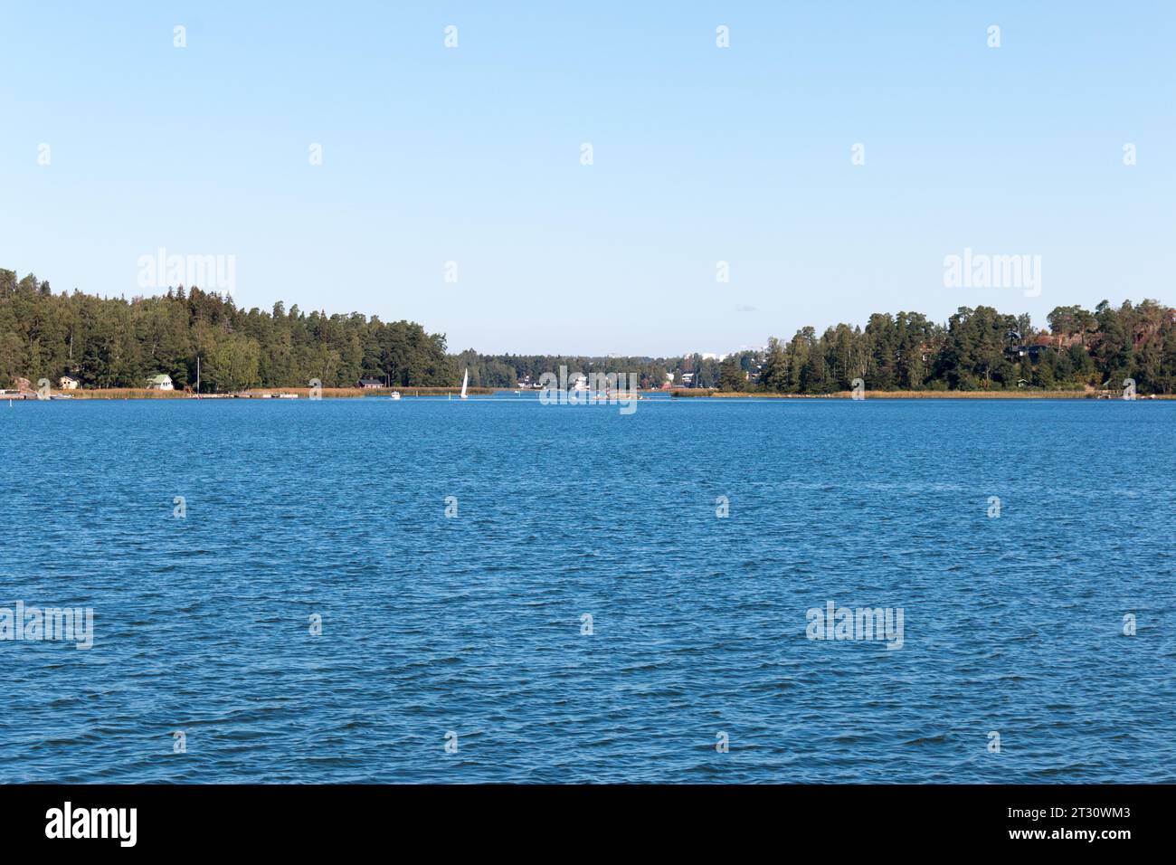 Beautiful archipelago around Helsinki, capital of Finland. Stock Photo