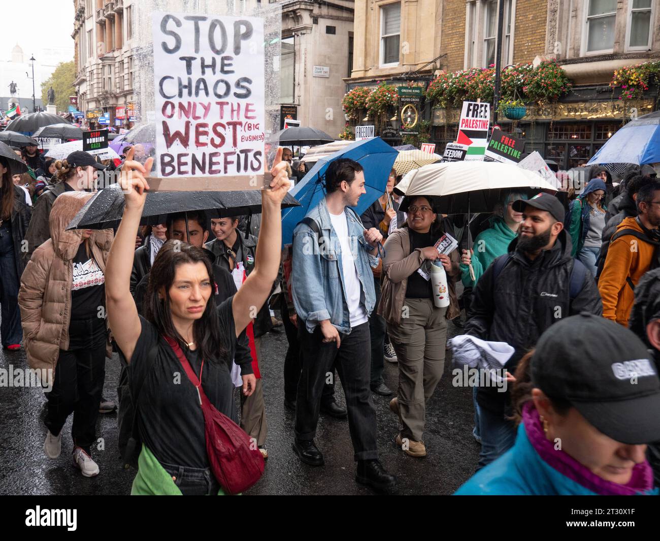 Pro-Palestinian marchers in London, UK, at the National March for ...