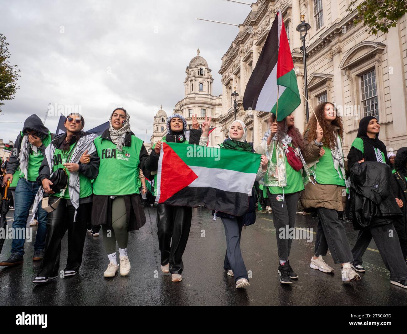 Friends of Al-Aqsa FOA Pro-Palestinian marchers in London, UK, at the ...