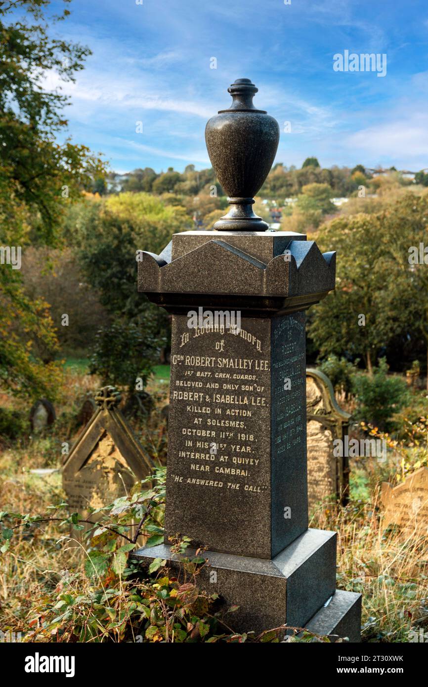 The grave of Robert Smalley Lee. Blackburn Cemetery. Stock Photo