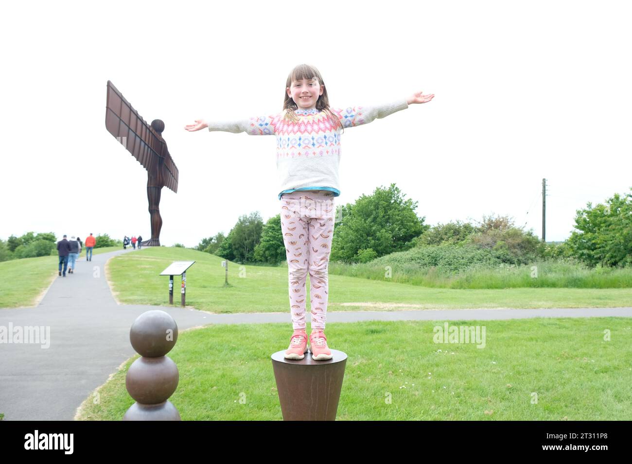Angel of the north statue in Newcastle, UK, England Stock Photo - Alamy