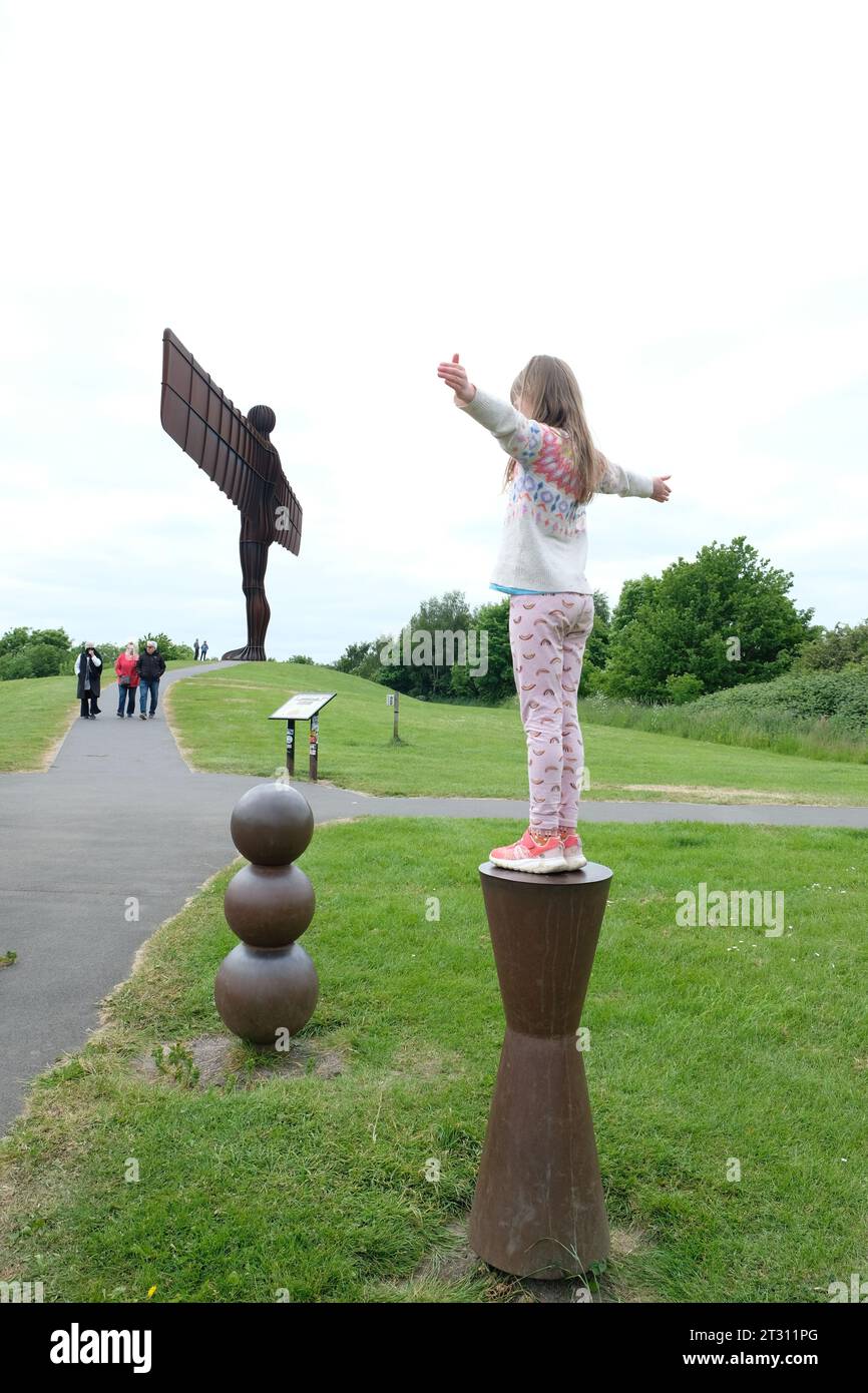 Angel of the north statue in Newcastle, UK, England Stock Photo Alamy