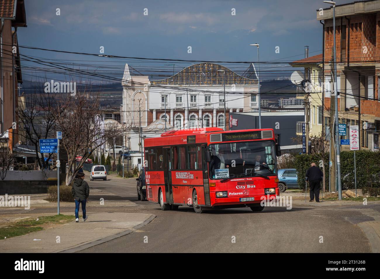 8.03.2023. Serbia/Kosovo, Prizren. Mercedes O407 on urban route. Stock Photo