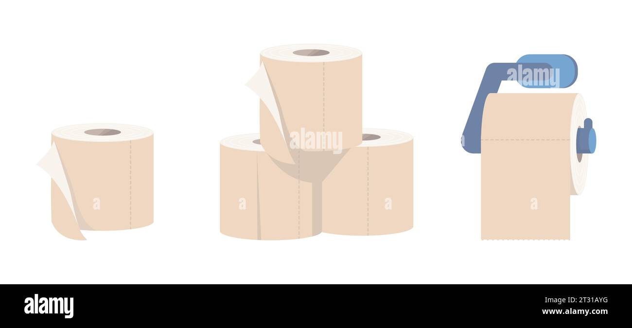 Toilet paper. Hygiene toiletry product. Sanitary wipe napkins for