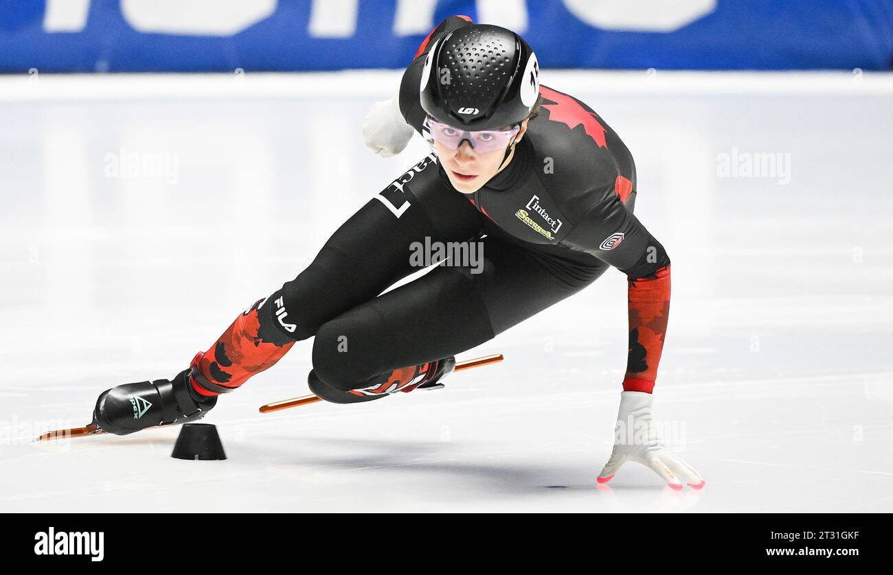 Montreal, Canada. 22nd Oct, 2023. Rikki Doak, of Canada, skates during