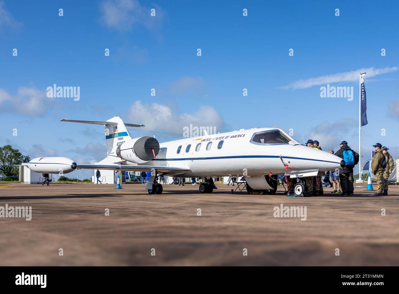 United States Air Force - Learjet 35 C-21A, on static display at the Royal International Air Tattoo 2023. Stock Photo