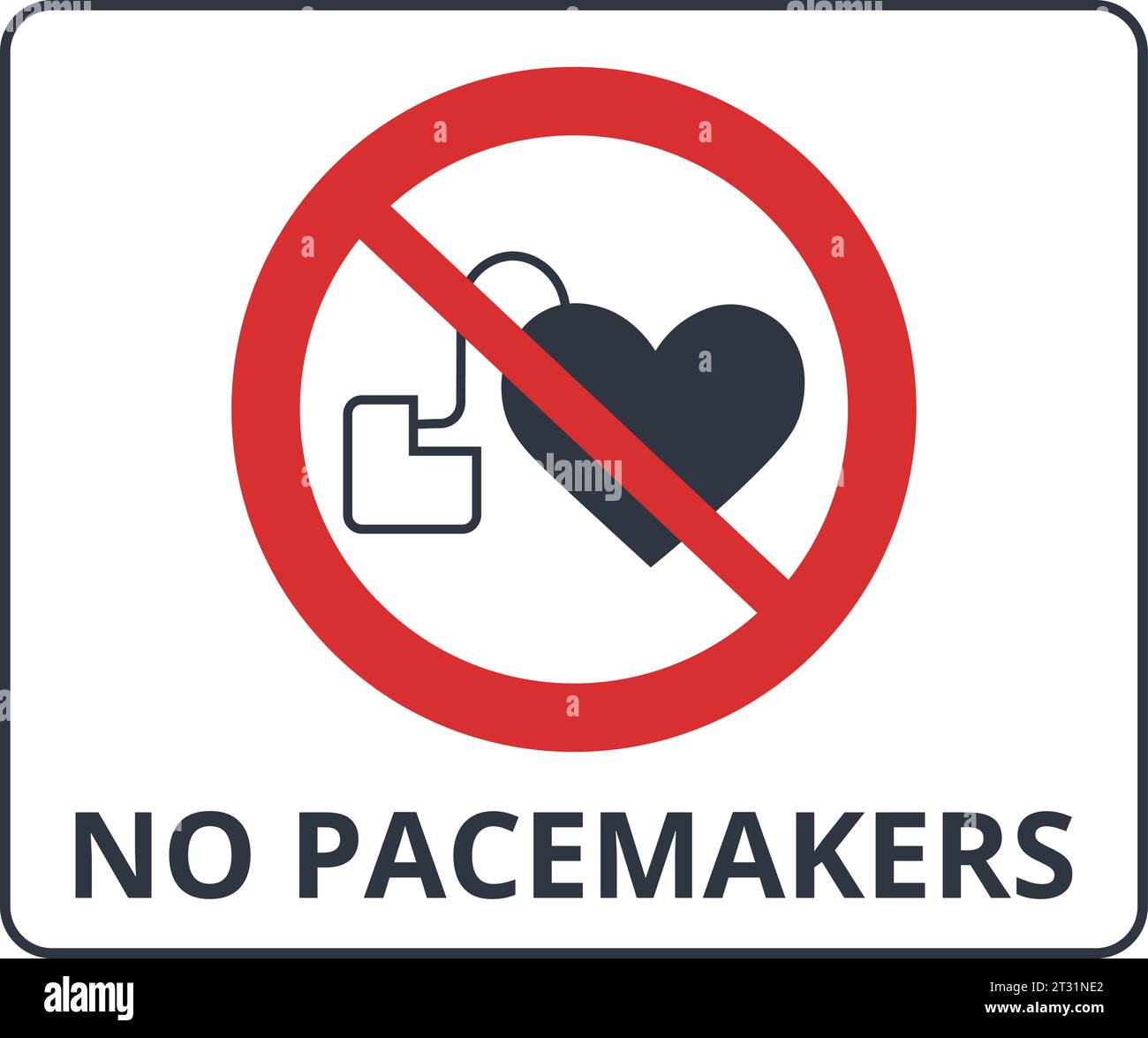 Pacemaker Prohibition Symbol Stock Vector Image & Art Alamy