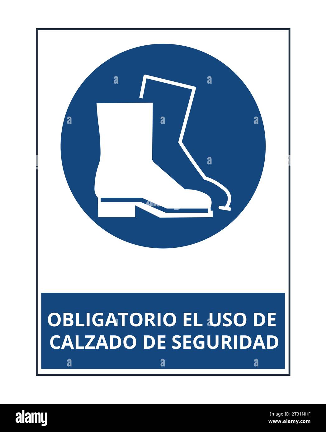 Footwear Protection Symbol. Spanish Version. Stock Vector