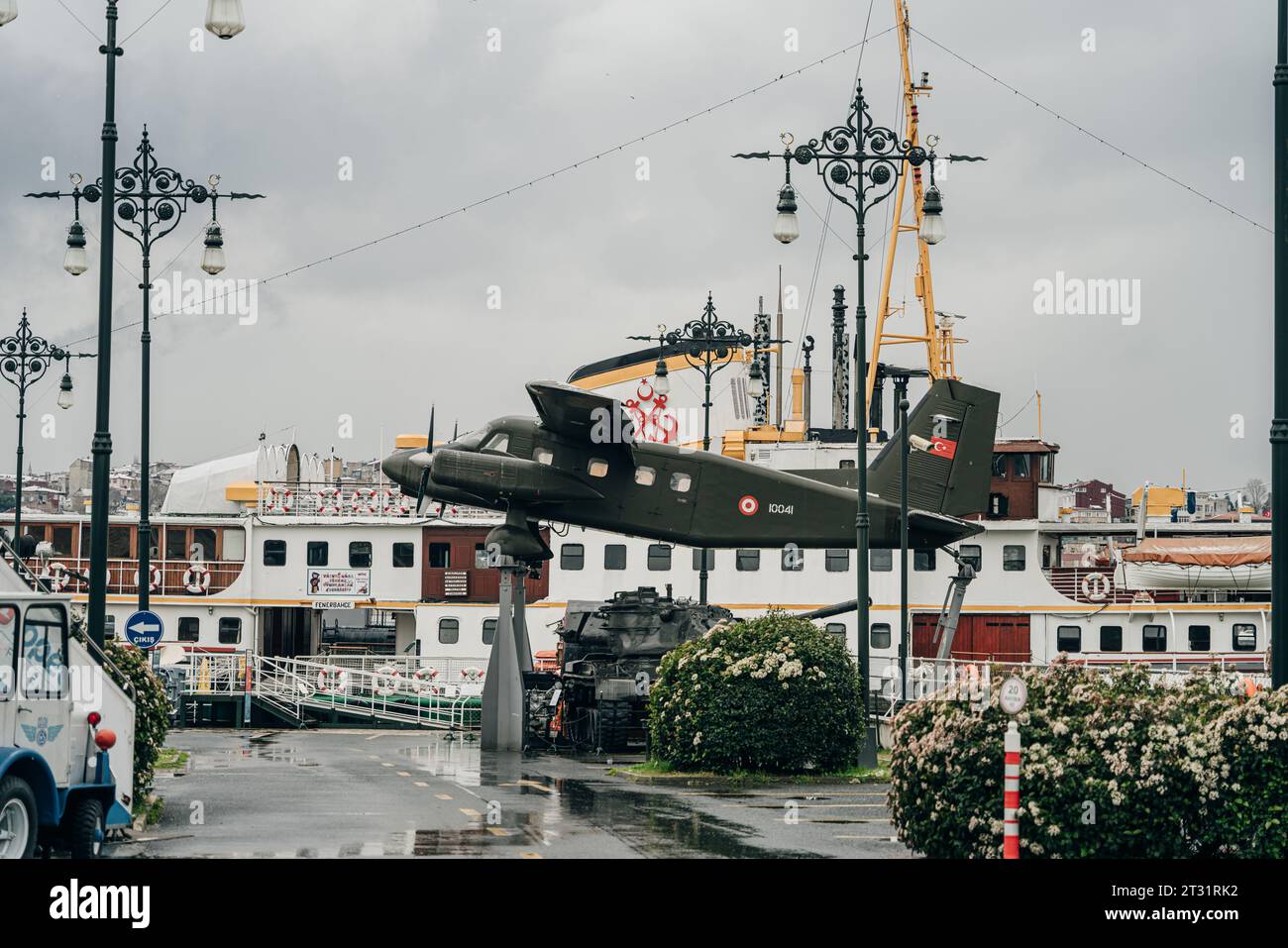 Turkey, Istanbul, February 12th 2023. museum collection in Rahmi M. Koc Museum. Vintage, old, real first models of military aircraft. . High quality p Stock Photo