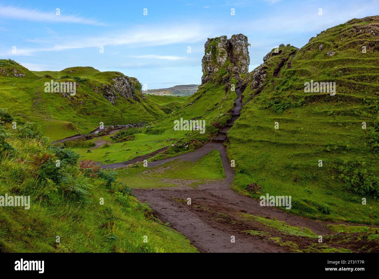 Fairy Glen in the Isle of Skye, Scotland, is an otherworldly landscape