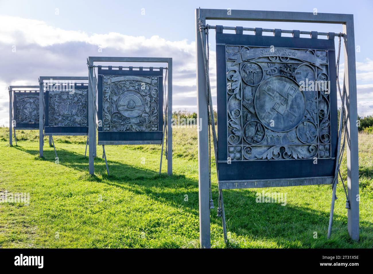 Gala Days by Craig Knowles art in Elba Park, Houghton le Spring, Sunderland, UK. Commemorating
