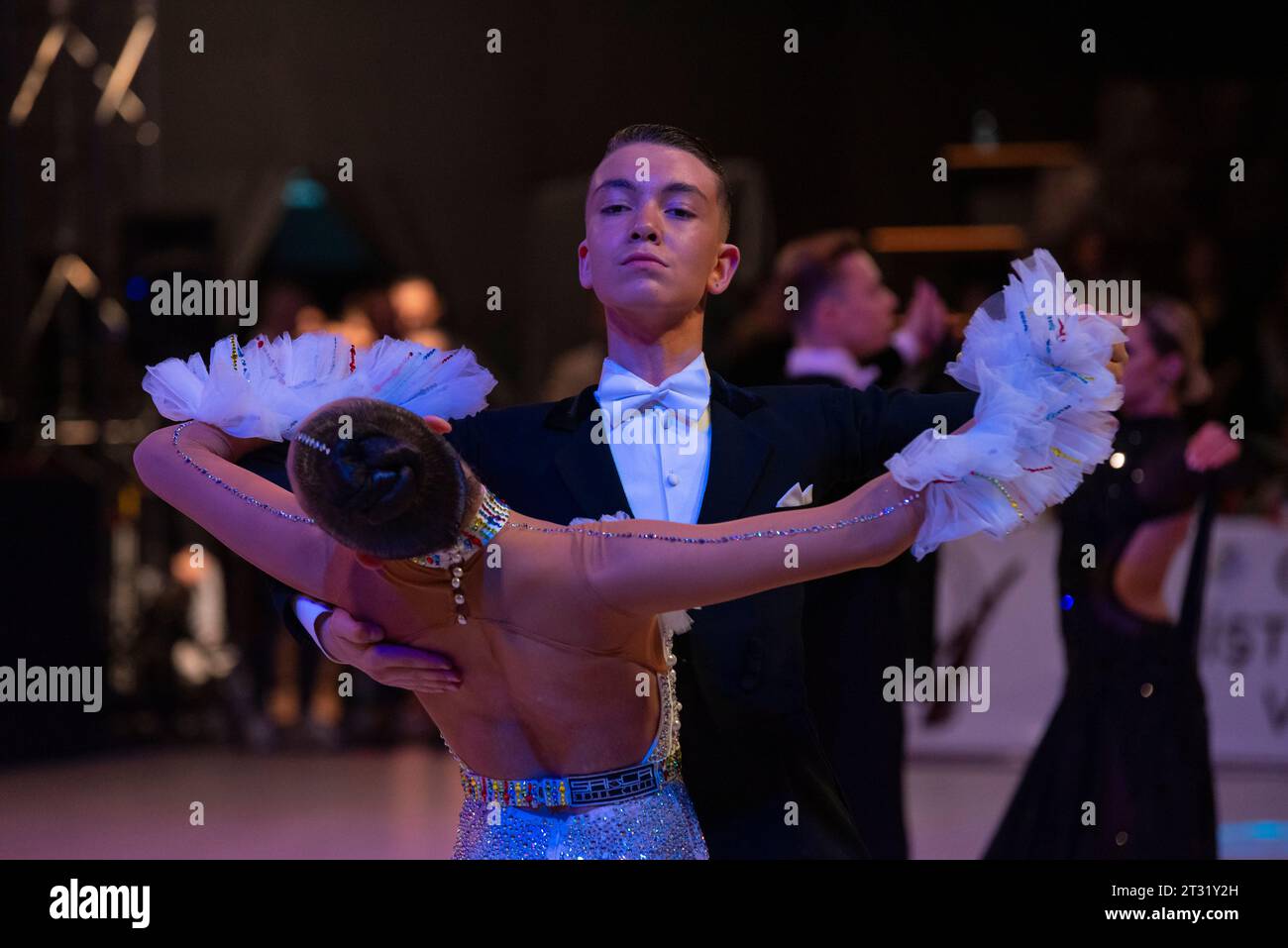 ANKARA, TURKEY - December 17, 2022: People compete in dancesport for METU Open 2022. A national tournament including Latin and Standart ballroom dance Stock Photo