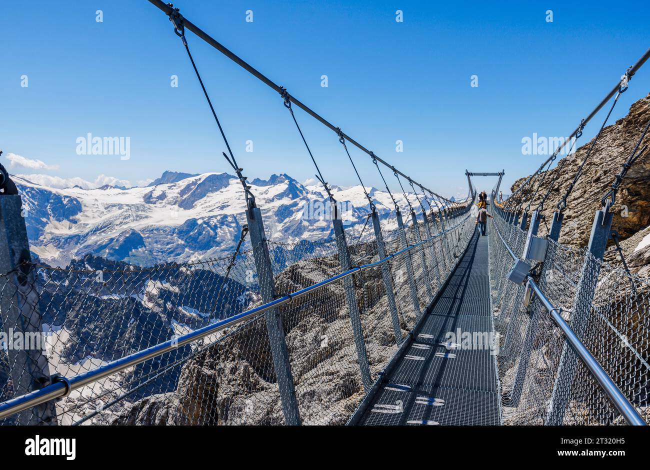 The Titlis Cliff Walk, the highest elevation suspension bridge in