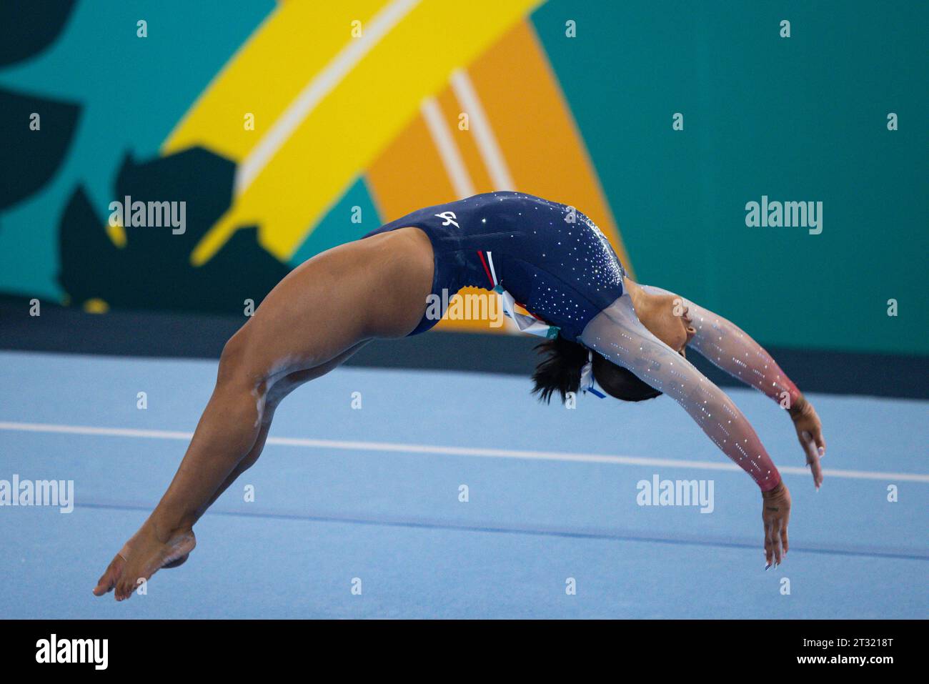 Santiago, Chile. 22nd Oct, 2023. North American gymnast CHILES Jordan