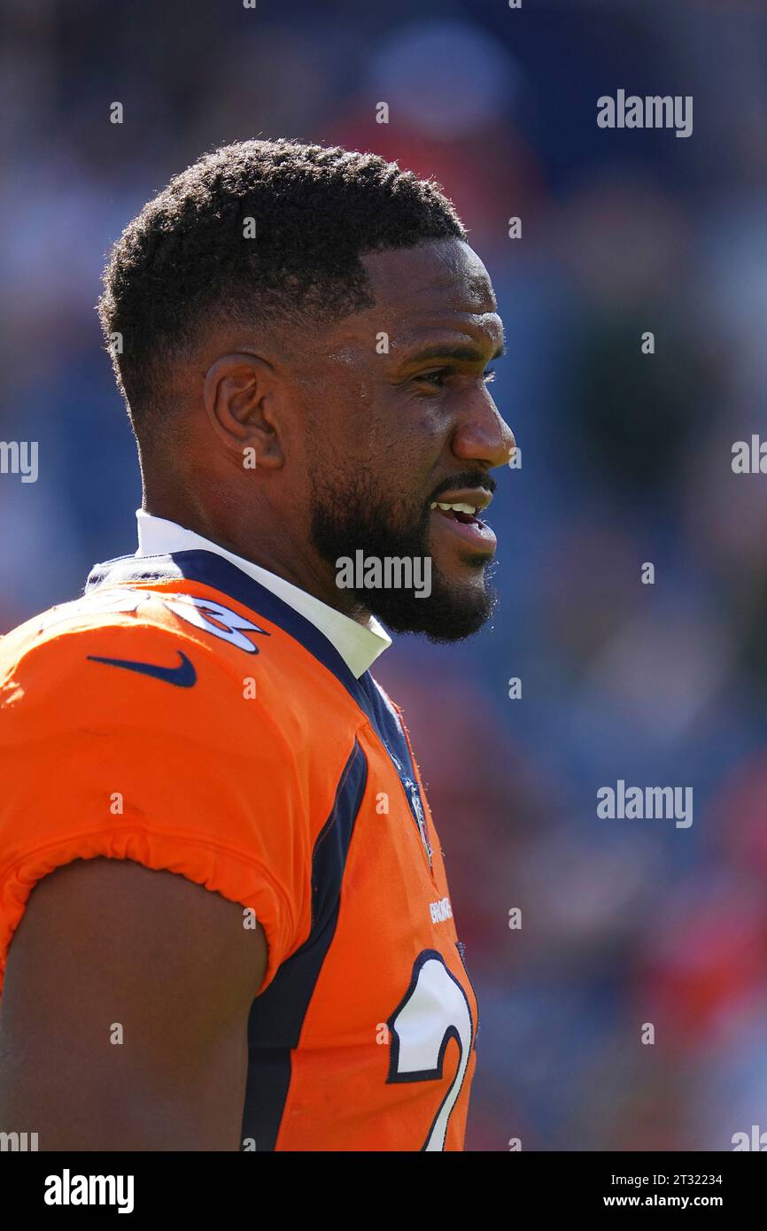 Denver Broncos cornerback Fabian Moreau (23) against the Green Bay