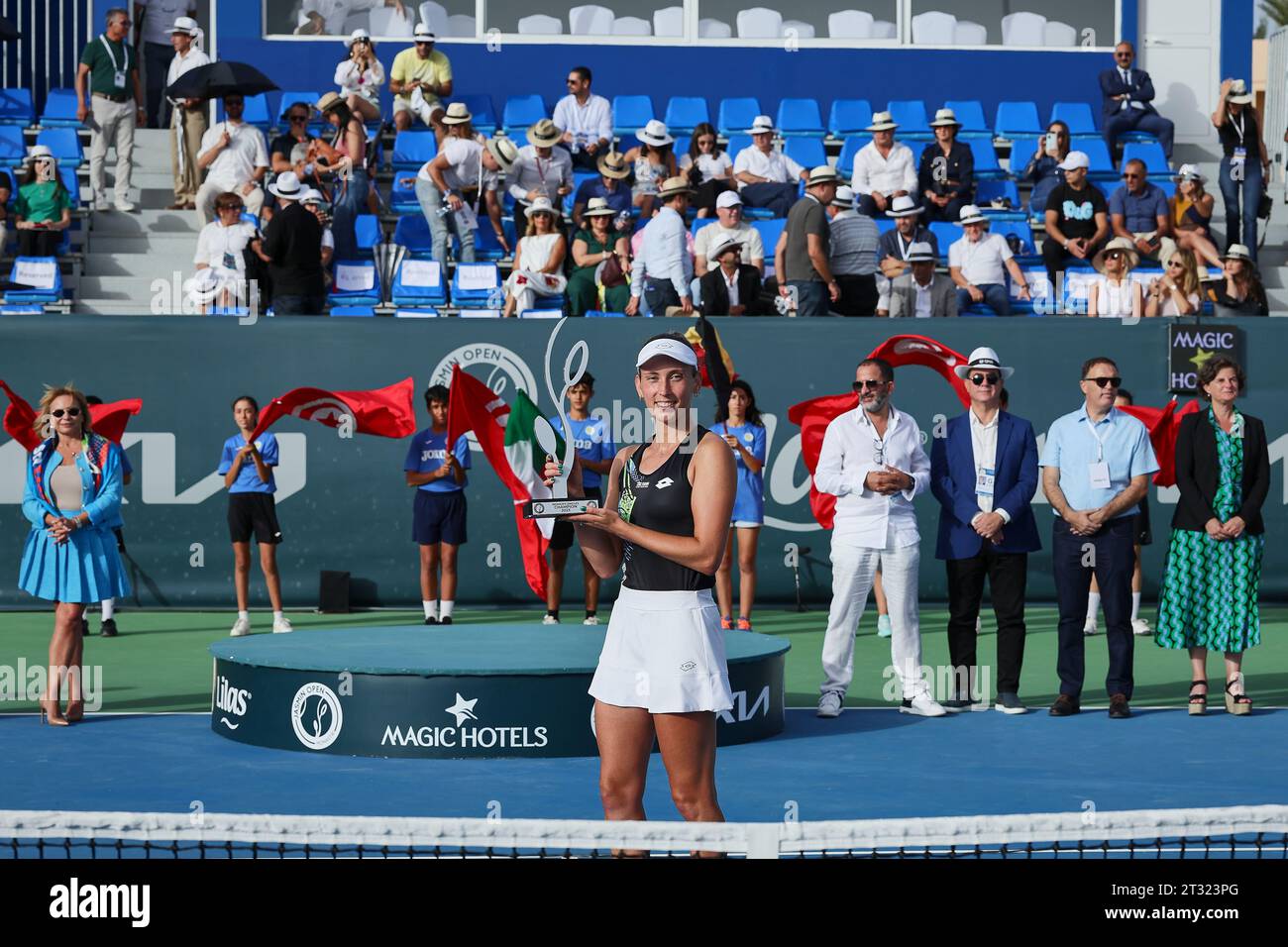 Monastir, Monastir, Tunisia. 22nd Oct, 2023. Elise Mertens (BEL) with