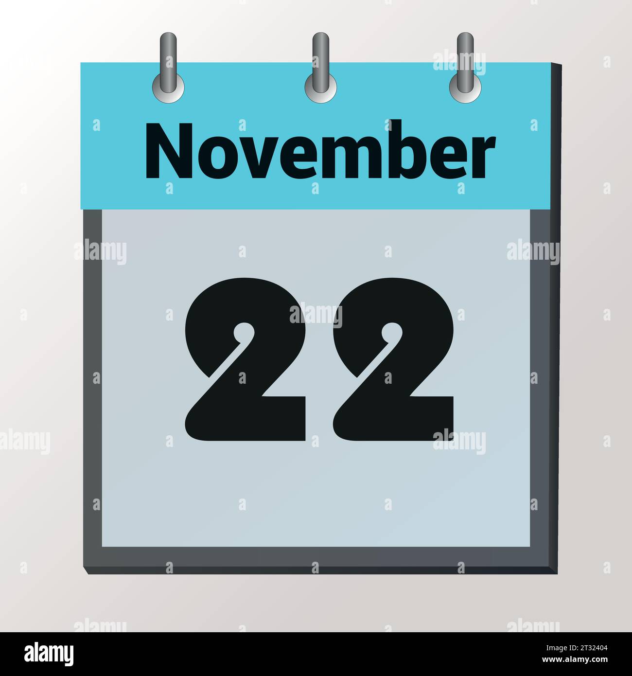 day on the calendar, vector image format, November 22 Stock Vector ...