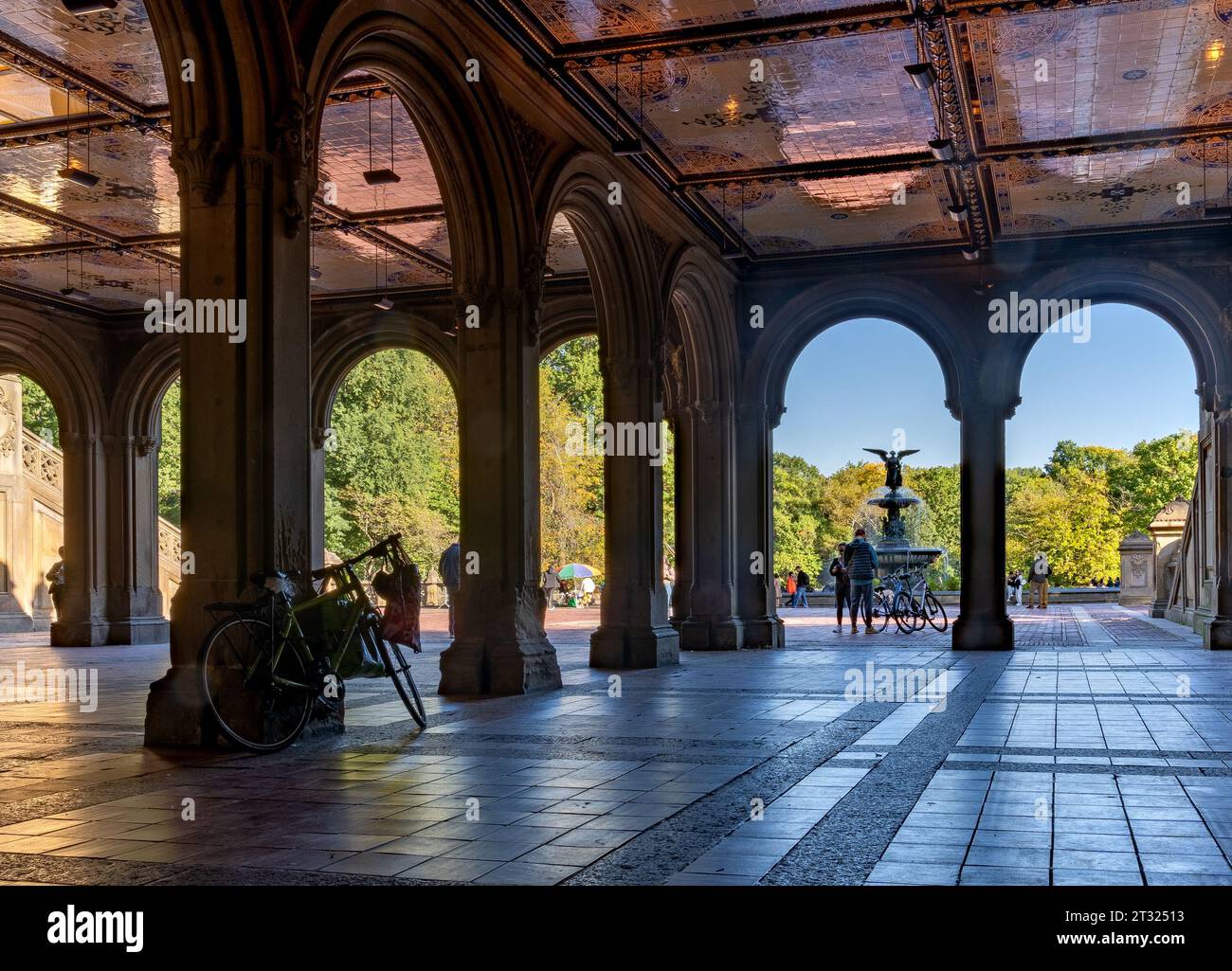The lower passage of Bethesda Terrace, Central Park, upper Manhattan, New  York city, USA Stock Photo - Alamy