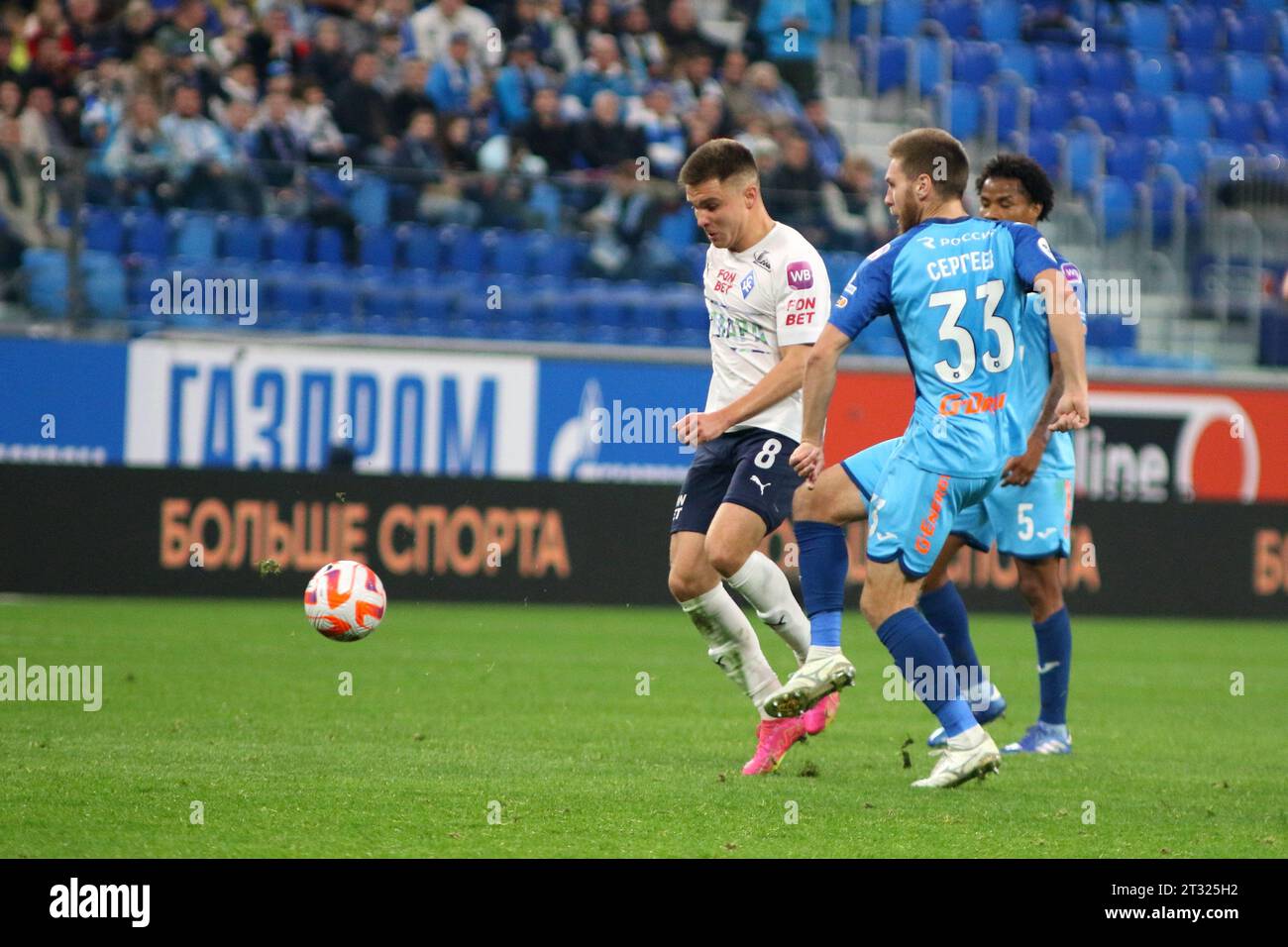 Saint Petersburg, Russia, 22 october 2023: Football. Russian Premier
