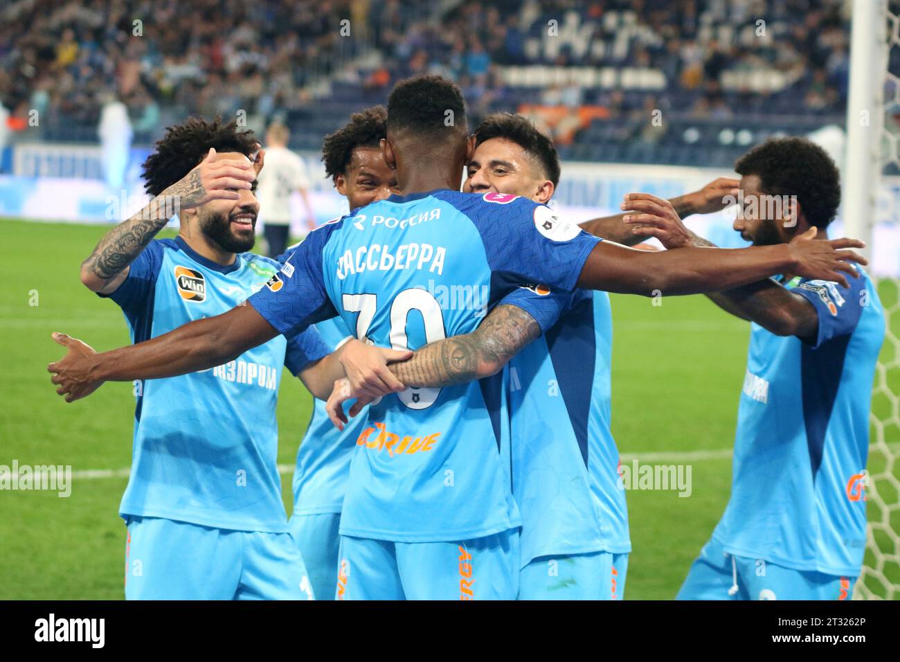 Saint Petersburg, Russia, 22 october 2023: Football. Russian Premier