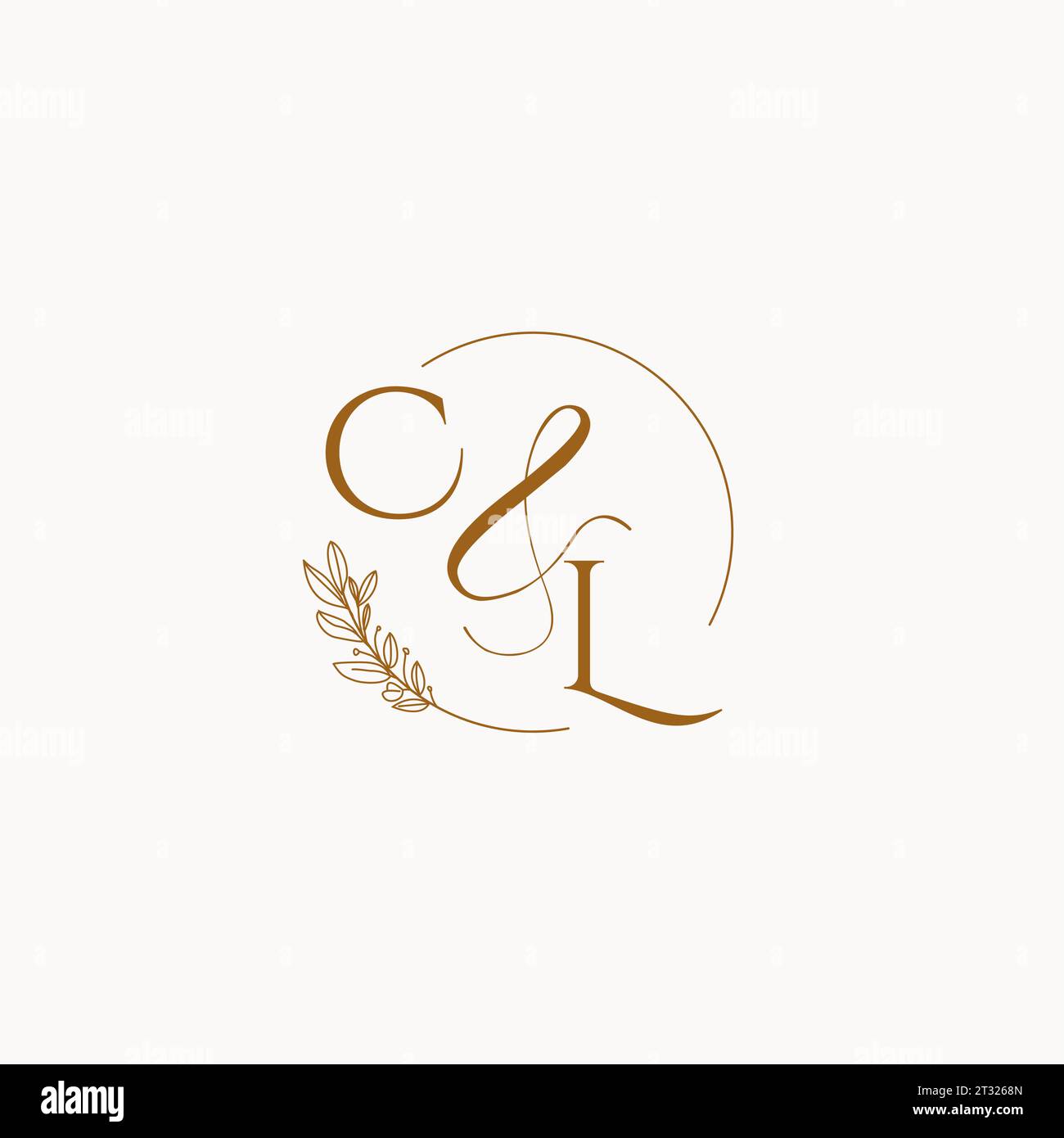 CL initial wedding monogram logo design ideas Stock Vector