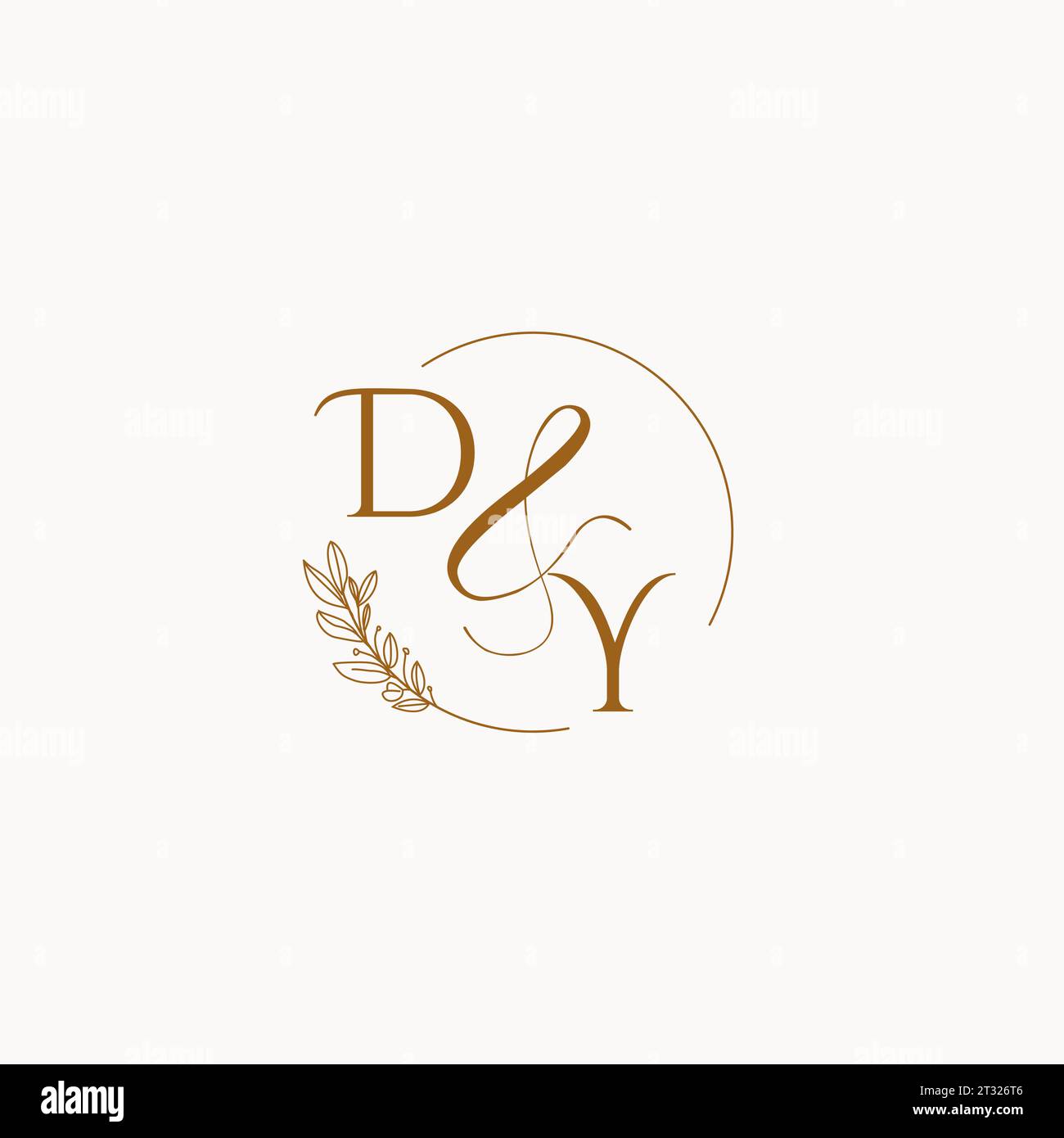 DY initial wedding monogram logo design ideas Stock Vector
