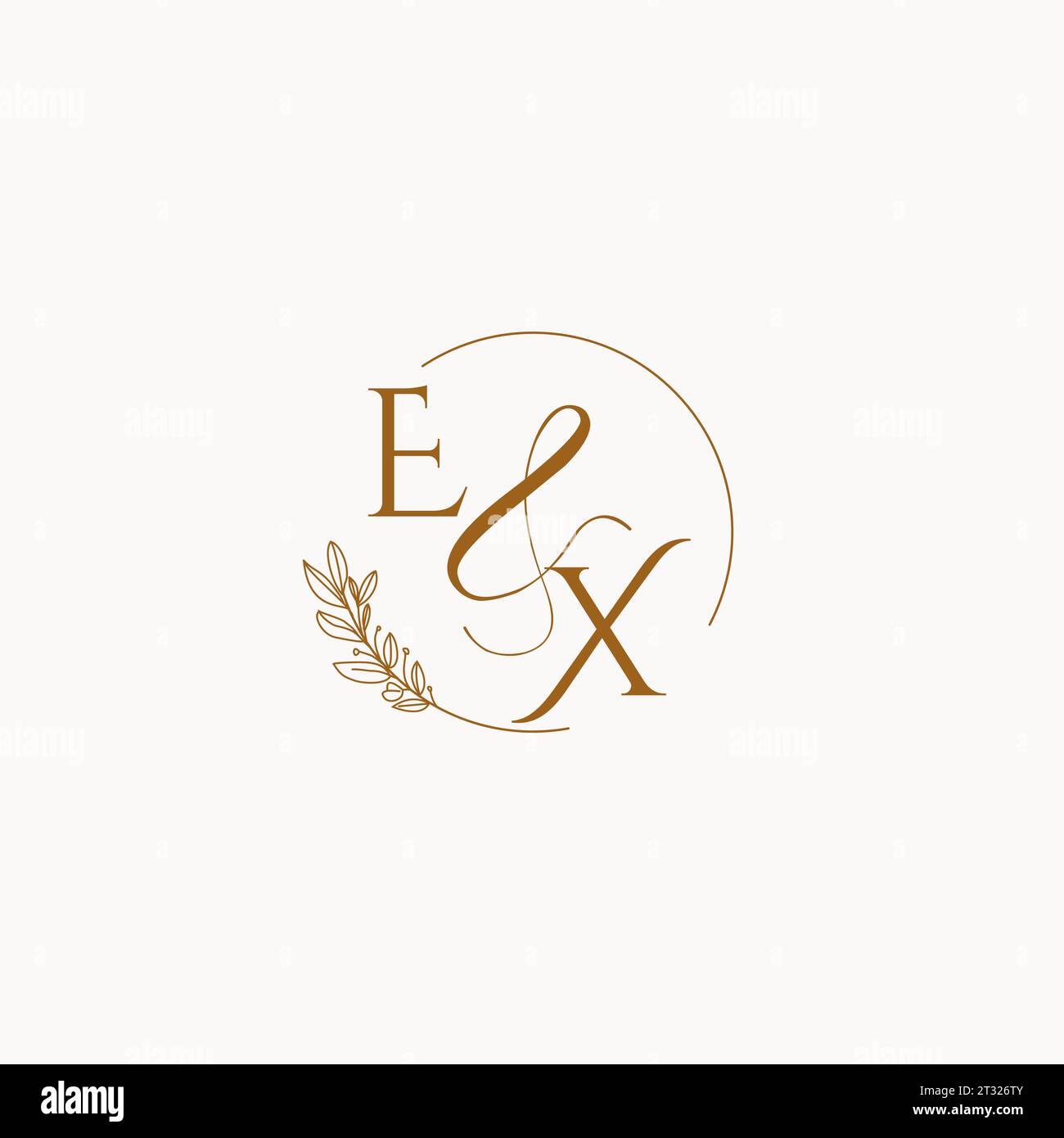 EX initial wedding monogram logo design ideas Stock Vector
