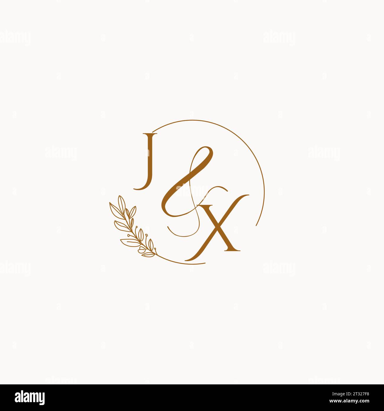 JX initial wedding monogram logo design ideas Stock Vector