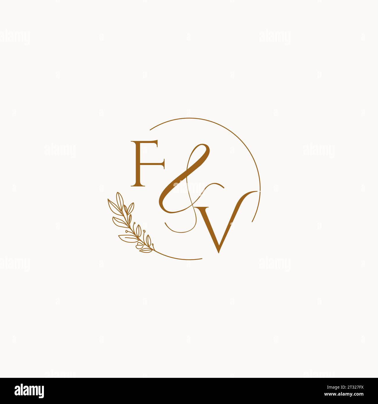 FV initial wedding monogram logo design ideas Stock Vector Image & Art ...