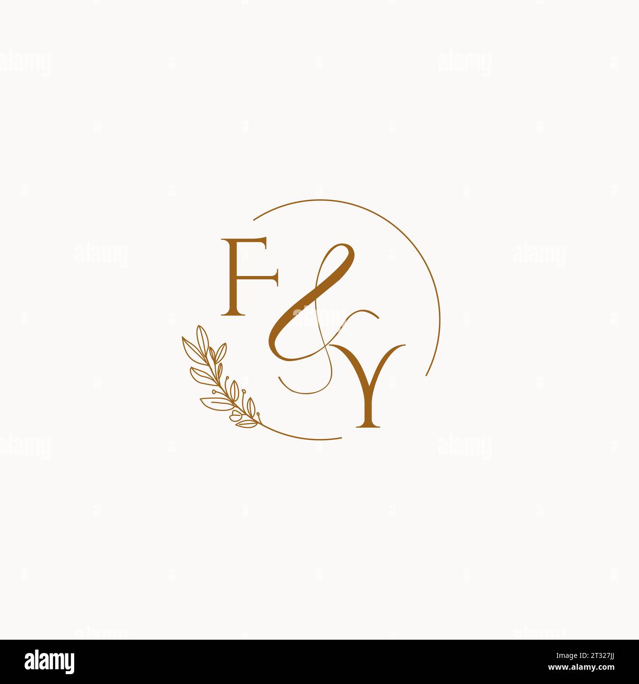 FY initial wedding monogram logo design ideas Stock Vector