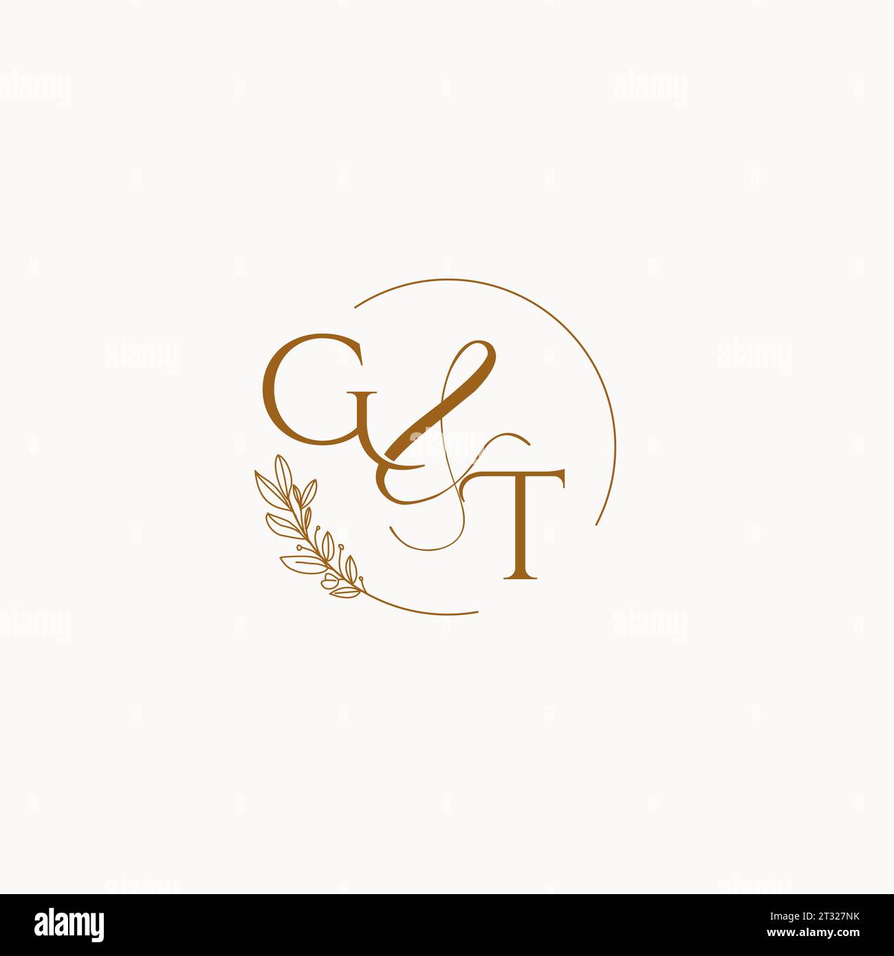 GT initial wedding monogram logo design ideas Stock Vector Image & Art
