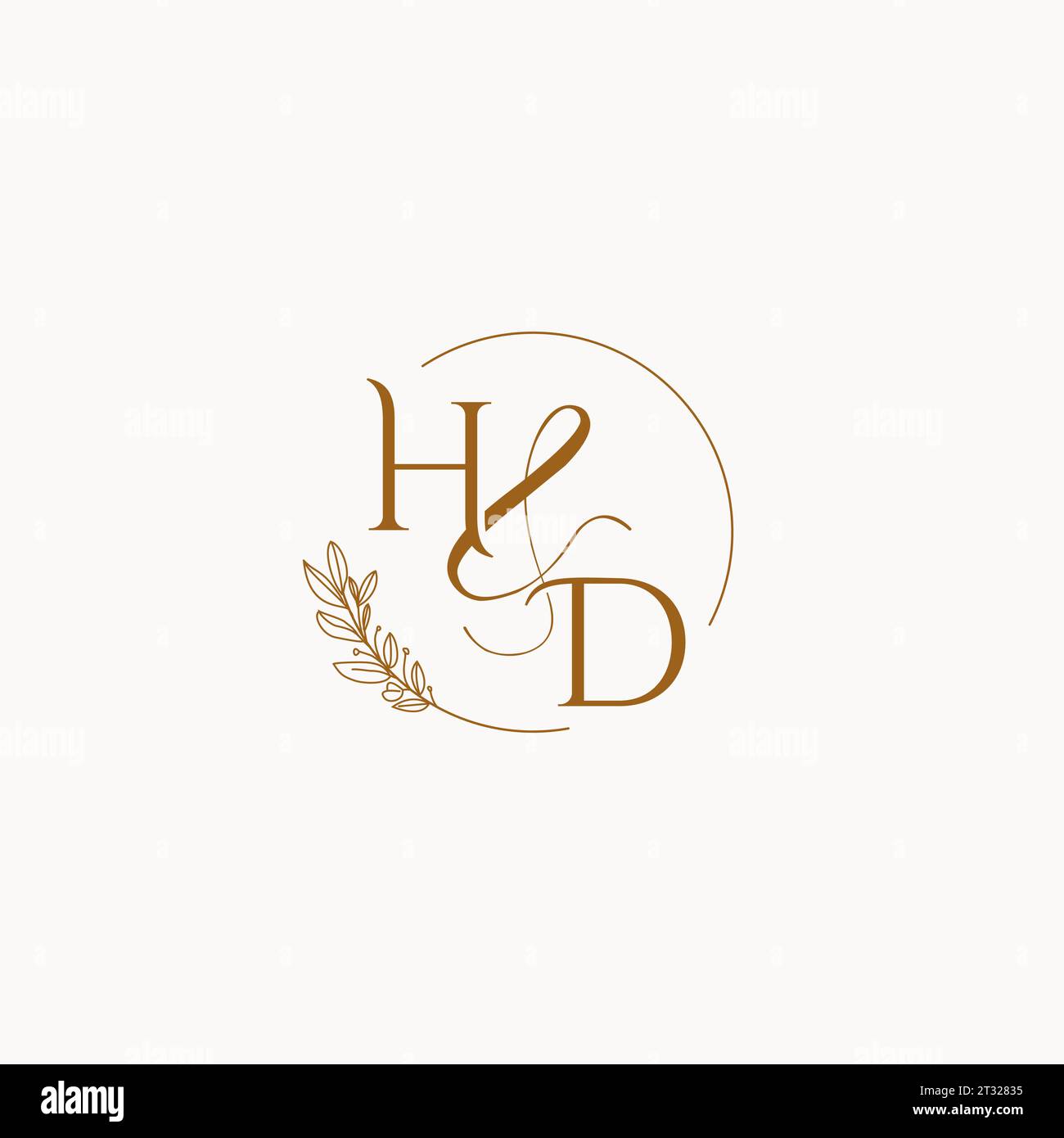 HD initial wedding monogram logo design ideas Stock Vector